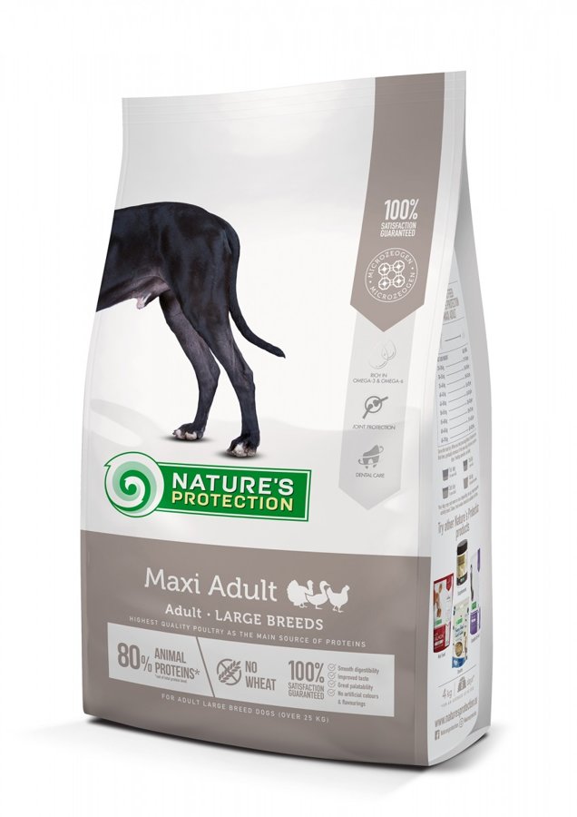 Natures Protection Maxi Adult pieaugušiem lielo šķirnu suņiem (15 kg un 4kg)