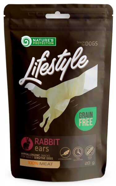 NATURE'S PROTECTION Lifestyle treats for dogs - rabbit ears