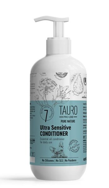 TAURO PRO LINE PURE NATURE ULTRA SENSITIVE, kondicionieris suņiem un kaķiem ar ļoti jūtīgu ādu 400ml
